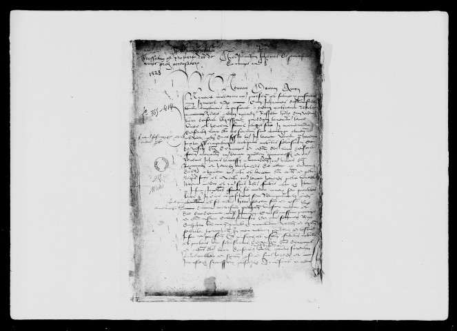 Notes étendues (7 février 1527-4 février 1529).