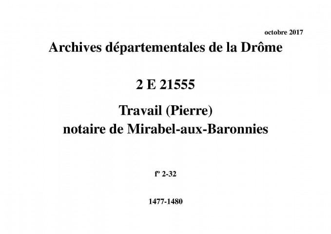 Notes brèves (1477-1480).