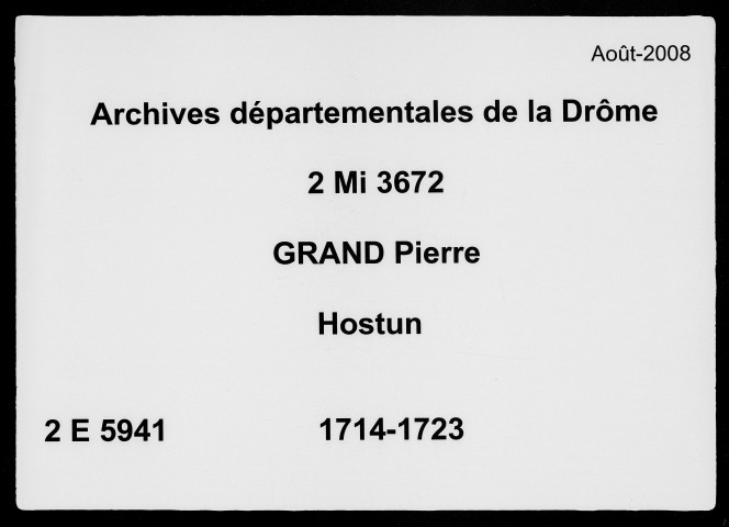 21 mars 1714-29 décembre 1723