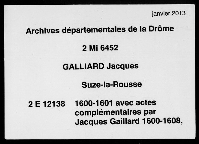 11 janvier 1600-1er mars 1601