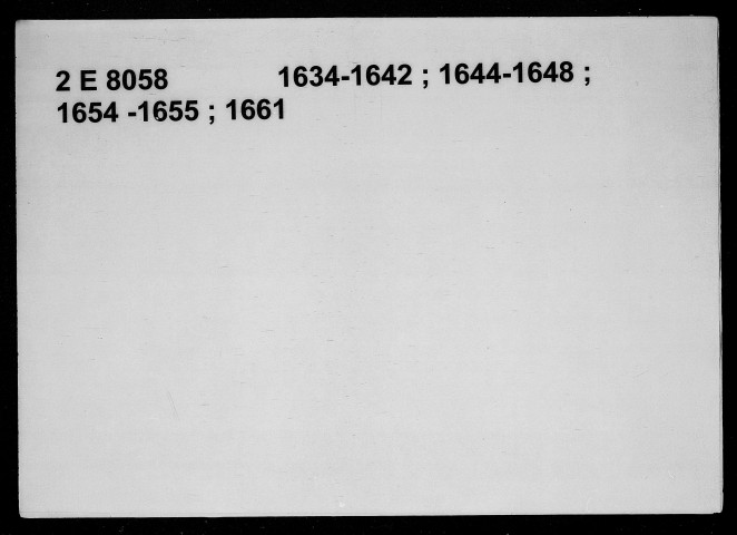 1er janvier 1634-8 juin 1661