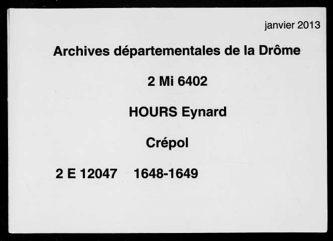 3 février 1648-1er décembre 1649