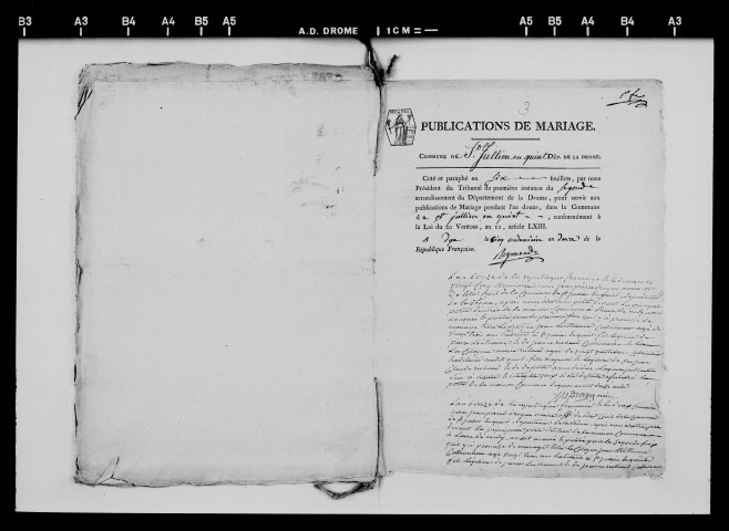 Publications de mariages (an XII-1842).