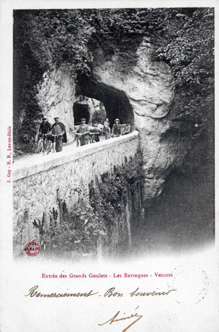 La route des Grands Goulets au hameau des Barraques.