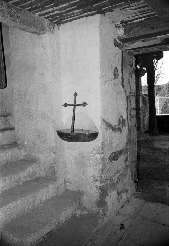 Rochegude.- L'escalier d'accès à la tribune de la chapelle Saint-Denis.