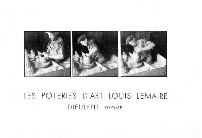 Dieulefit.- Carte publicitaire des poteries d'art Louis Lemaire.