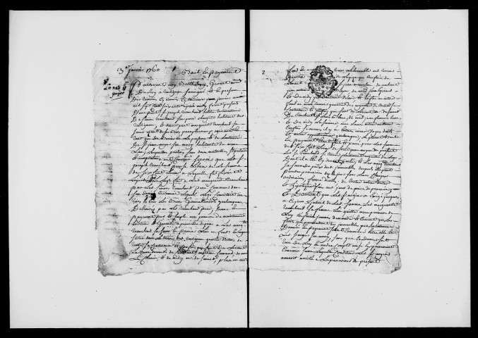 1er janvier 1760-4 janvier 1762