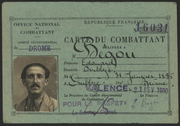 Bégou, Édouard Élie Victor