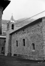 Bouvante.- La façade nord et le clocher de l'église Saint-Pierre de Bouvante-le-Haut.