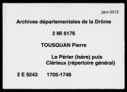 Répertoire général (26 mars 1705-11 septembre 1746).