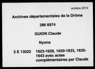 8 janvier 1623-28 juin 1643