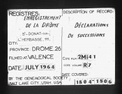  1er floréal an XII - 17 mars 1806