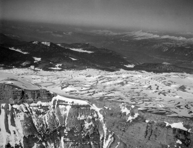 Bouvante.- Vue aérienne de la station de ski Font-d'Urle.