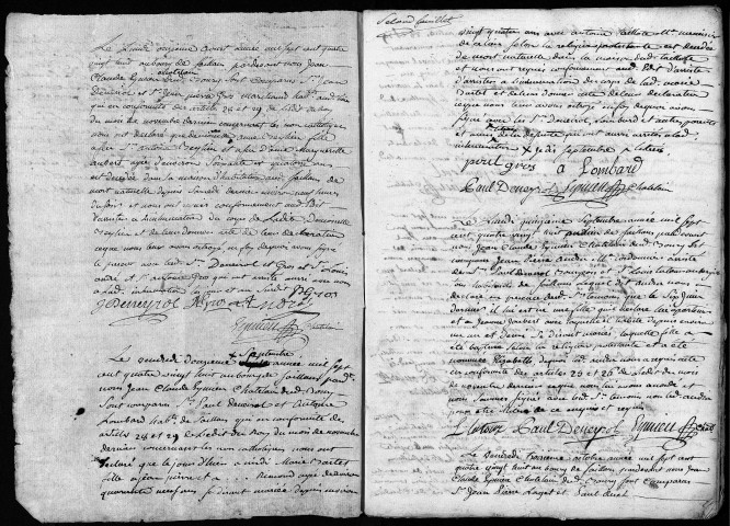 Déclarations de naissances,mariages, décès (1788-1790).