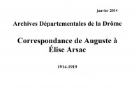 Correspondance d'Auguste Arsac à Elise Bernard.