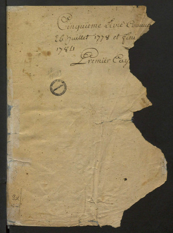 20 juillet 1778-11 septembre 1785