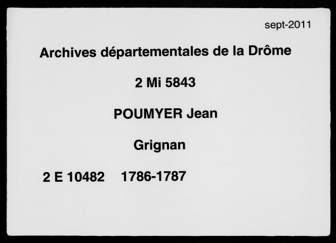 31 janvier 1786-6 décembre 1787