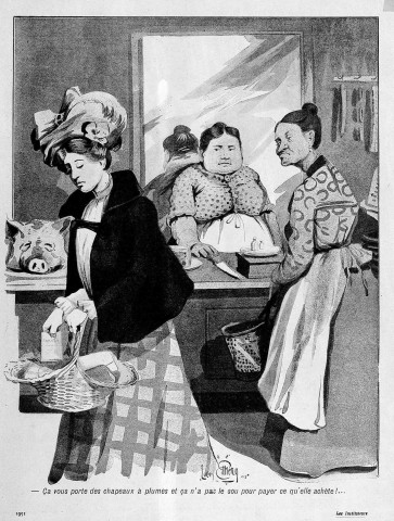 Caricature, extrait de "L'Assiette au Beurre".