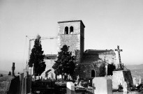 Mirmande.- L'église Sainte-Foy et le cimetière.