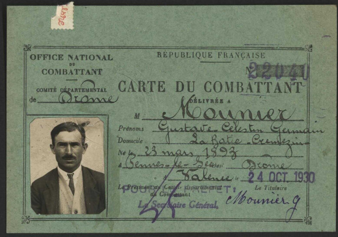 Mounier, Gustave Célestin Germain