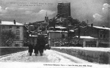 Le village sous la neige.