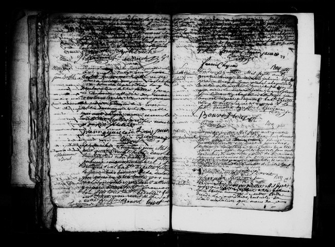 Déclarations de naissances, mariages, décès (1788-1792).