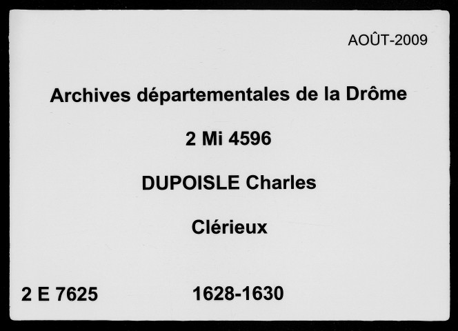 1er janvier 1628-26 avril 1629