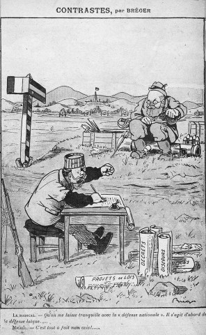 Caricature, extrait du journal "Le Pèlerin".