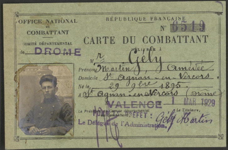 Gély, Martin Amédée Benjamin