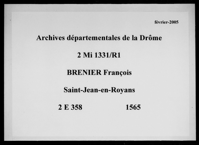 Notes étendues (1565).