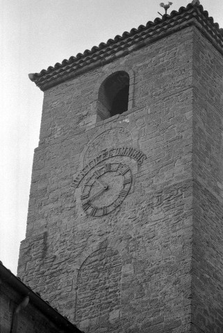 Étoile-sur-Rhône. - Face nord du clocher de l'église Notre-Dame.