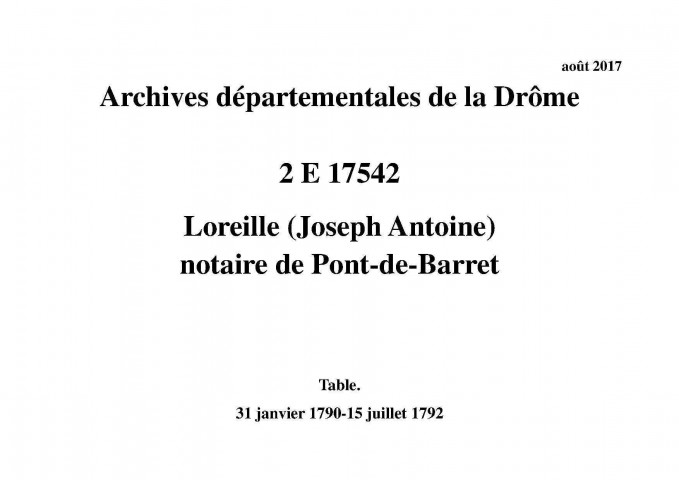 31 janvier 1790-15 juillet 1792
