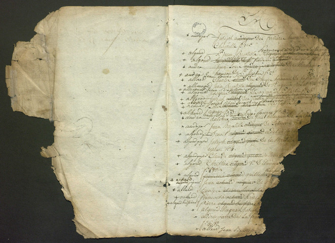 Répertoire général, avec table alphabétique en début de registre (1780-an XIV).