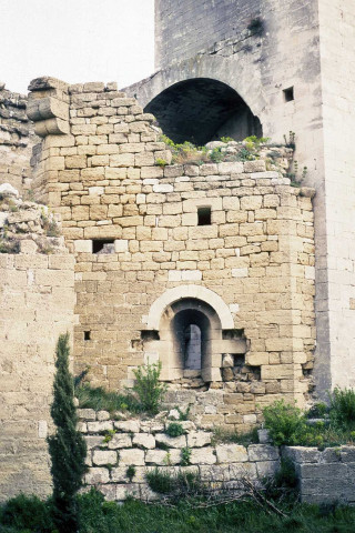 Chamaret.- Détail de l'angle sud-ouest de la tour.