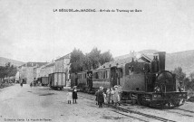 La Bégude-de-Mazenc. - Arrivée du tramway de la ligne Montélimar Dieulefit.