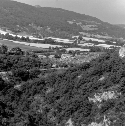 Vue aérienne du village.