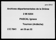 24 frimaire an IX-14 thermidor an XI