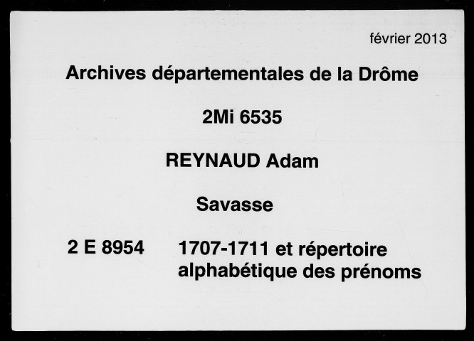 février 1707-14 novembre 1711