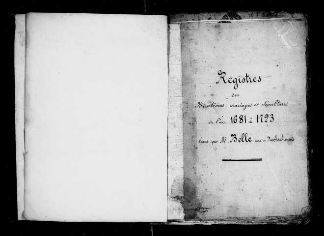 Baptêmes, mariages, sépultures (1681-1792).