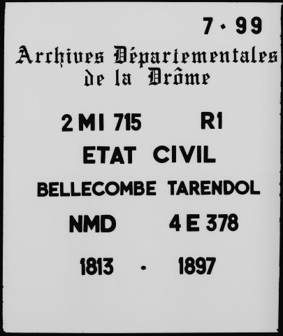 Publications de mariages (1813-1897).