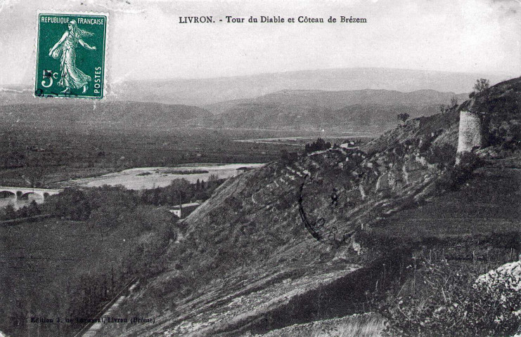 La Tour du Diable colline de Brézème.