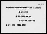 29 janvier 1688-3 janvier 1691