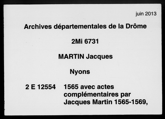 1er février 1564-9 avril 1566