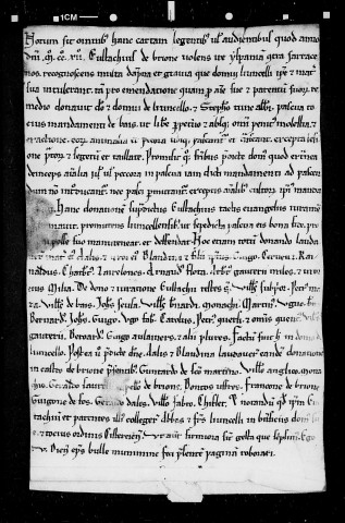 Donation par Eustache de Brion, seigneur du Plan-de-Baix.