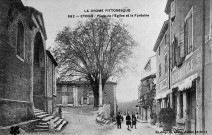Étoile-sur-Rhône.- Place de l'église sainte-Vierge.