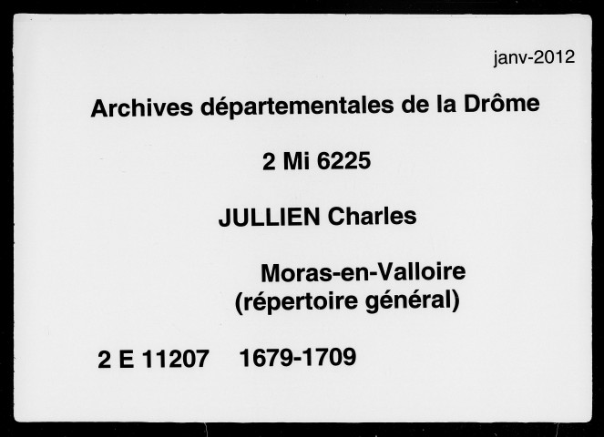 Répertoire général (9 décembre 1679-29 août 1709).