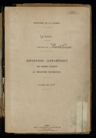 Table alphabétique.