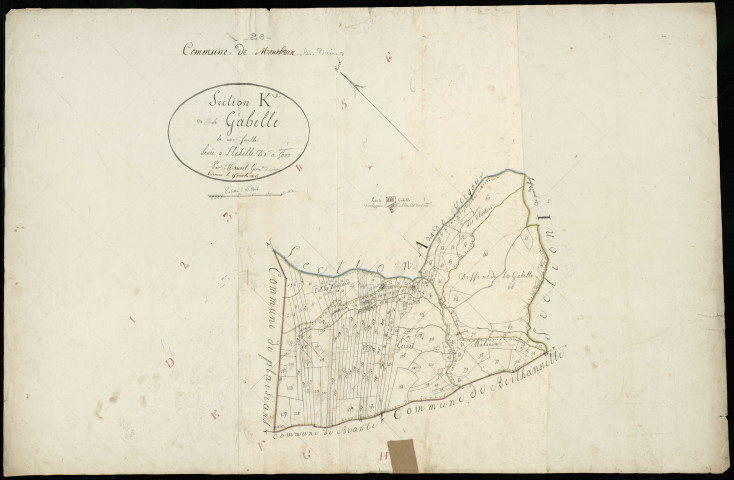 Section K, Gabelle (la). Haute-Gabelle (hameau de la) (agrandissement).