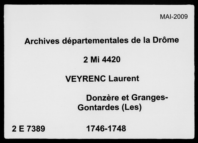 17 août 1746-27 juin 1748