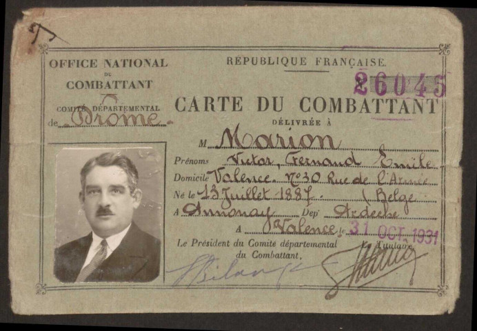 Marion, Victor Fernand Émile